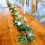 Bronze Barn Wedding Centerpiece